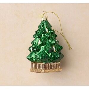 John Derian Target Glass Christmas Tree Ornament 2025 Dated Green  4.25" new